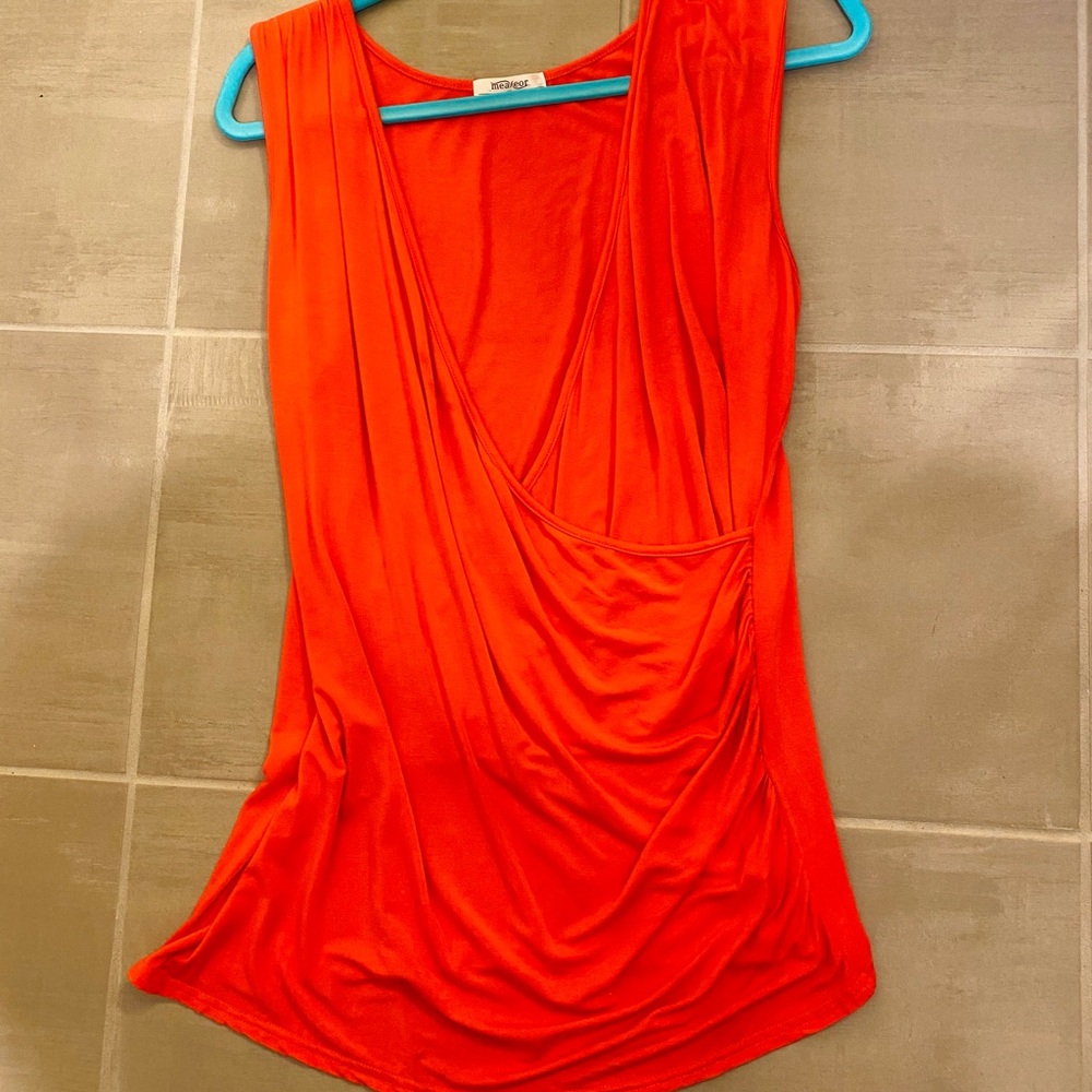 🧡 Women’s XL Meageor NWOT Orange Sleeveless Top